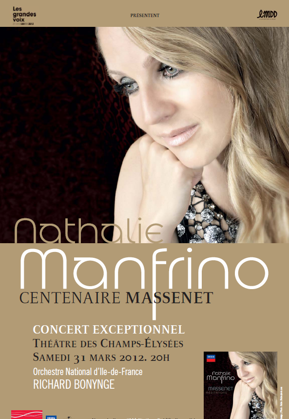 Gagnez 2 places pour le récital de Nathalie Manfrino au TCE le 31 mars 2012 Gagnez 2 places pour le récital de Nathalie Manfrino au TCE le 31 mars 2012