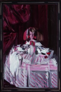 Fermin Aguayo, Infante Margarita en rose, 1960-1961, huile sur toile, 195 x 130 cm Courtésie Galerie Jaeger Bucher/ Jeanne-Bucher, Paris 