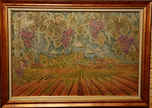 Série « Dans les vignobles Bourguignons », 38x57 cm; 2015. Peinture sur soie. Photo par Christopher Powell