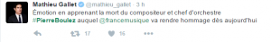 Tweet Matthieu Galet