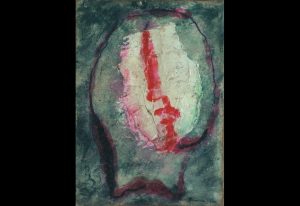 Jean FAUTRIER, Tête d’otage no. 20, 1944 Huile sur papier marouflé sur toile, 33 x 24 cm Collection privée, Cologne © Adagp, Paris, 2017
