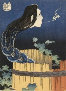 Hokusai, L’Esprit de la servante Okiku sortant d’un puits, XIXe siècle