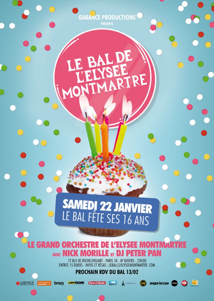 Gagnez 1×2 places pour le Bal de l’Elysée Montmartre le 22 Janvier