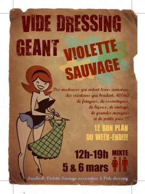 Gagnez 5 entrées pour le vide dressing de Violette Sauvage les 5 et 6 mars
