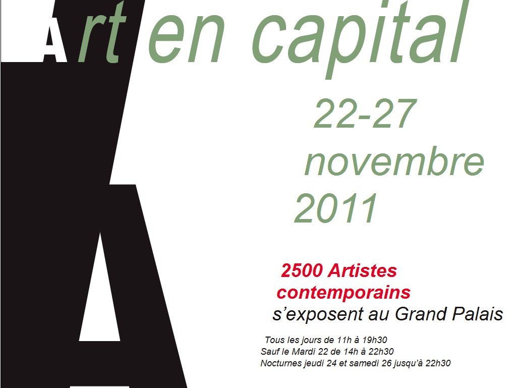 La 6e édition d’Art en Capital aura lieu du 22 au 27 novembre au Grand Palais