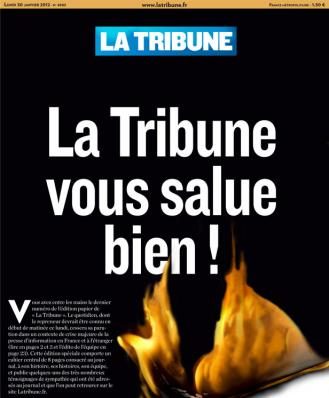 “La Tribune vous salue bien”