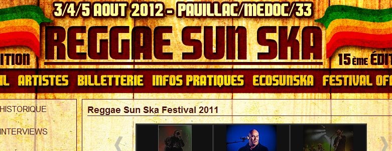 Reggae Sun Ska Festival du 3 au 5 août à Pauillac