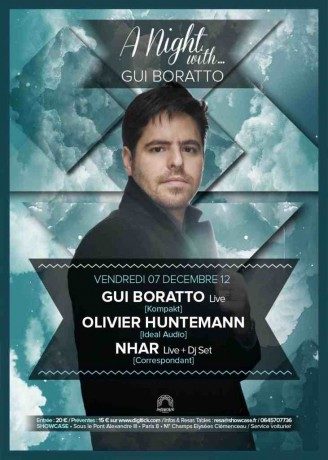 Gagnez 3×2 invitations pour “A night with… Gui Boratto” au Showcase, le vendredi 7 décembre