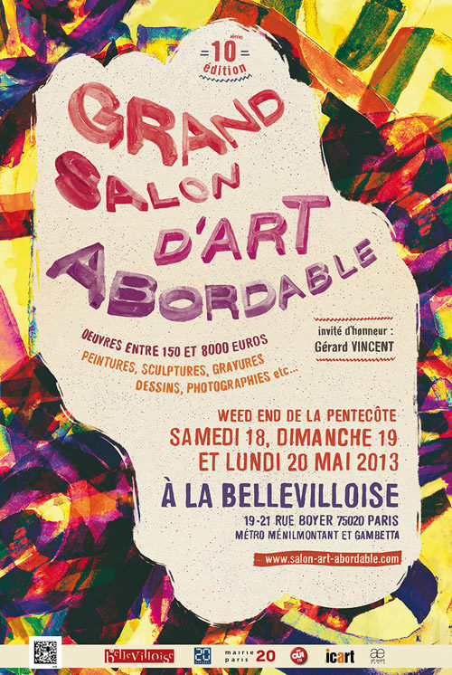 Le prochain Grand Salon de l’Art abordable aura lieu du 18 au 20 Mai 2013 à la Bellevilloise