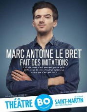 Marc-Antoine Le Bret fait des imitations, au théâtre BO Saint-Martin à Paris
