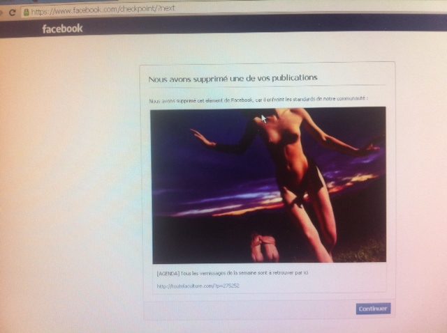 Facebook censure une photo de Ryan McGinley publiée par Toute La Culture