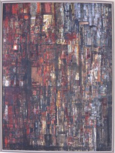 Maria Helena Da Silva, La Bibliothèque de Malraux, 1974, huile sur toile, 130 x 97 cm Courtésie Galerie Jaeger Bucher/ Jeanne-Bucher, Paris 