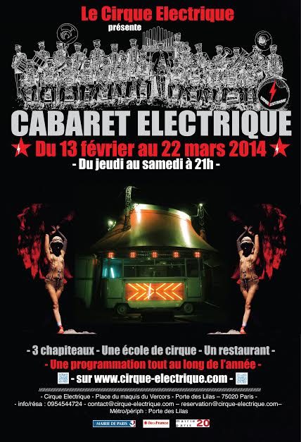 Gagnez 2×2 places pour le spectacle « Cabaret Electrique » au Cirque Electrique le 20 février