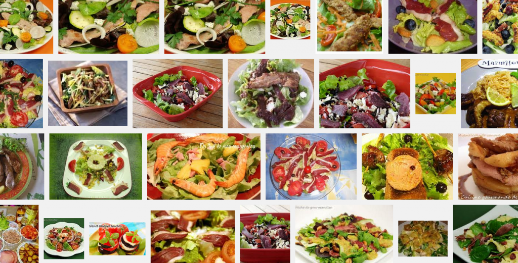 La recette de Claude : Salade de feuilles de chêne aux aiguillettes de Canard