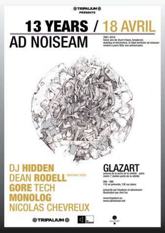 Gagnez 3×2 places pour la soirée Ad Noiseam 13 years au Glazart le 18 avril