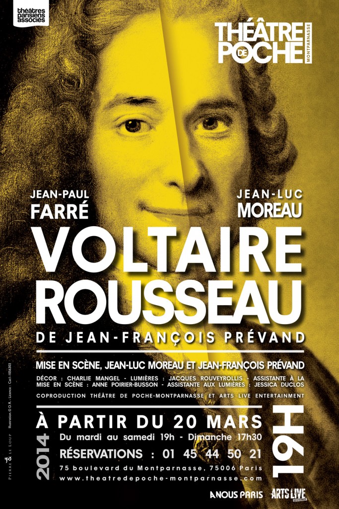 “Voltaire Rousseau” au théâtre de Poche-Montparnasse