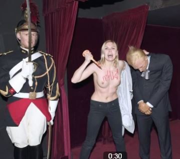 Musée Grévin : lourde amende pour la Femen qui avait attaqué Poutine