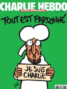 Tout est pardonné - la Une du Charlie Hebdo du 14 janvier