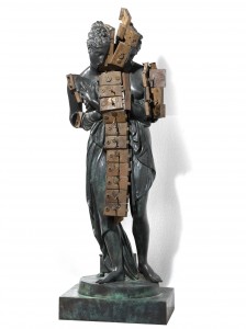 Arman, Bien gardé, 1997, bronze et fer, 194 x 67 x 57 cm © Courtesy Tornabuoni Art
