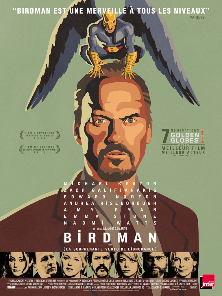 [Critique] « Birdman » d’Alejandro González Iñárritu. Mise en scène et acteurs brillants, propos convenu et creux