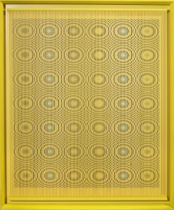 Yellow rain, 1992 lamelles de PVC cm 103 x 88 x 4 / in 40.6 x 34.6 x 1.6 Courtesy Tornabuoni Art