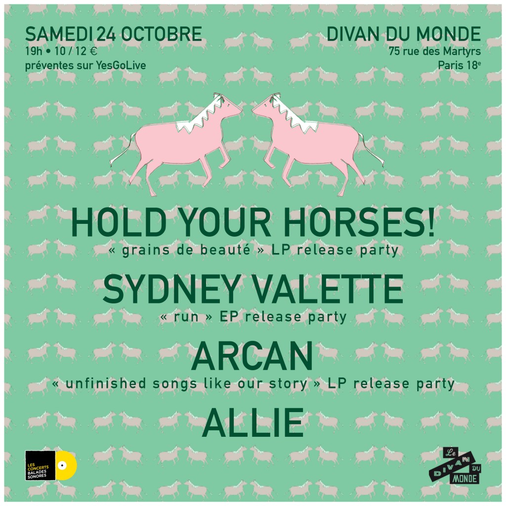 Gagnez 2 x 1 places pour le concert de Hold Your Horses et Sydney Valette !