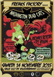Concert :Washington Dead Cats les 30ans + Dj Vegas + Atomics Rotors