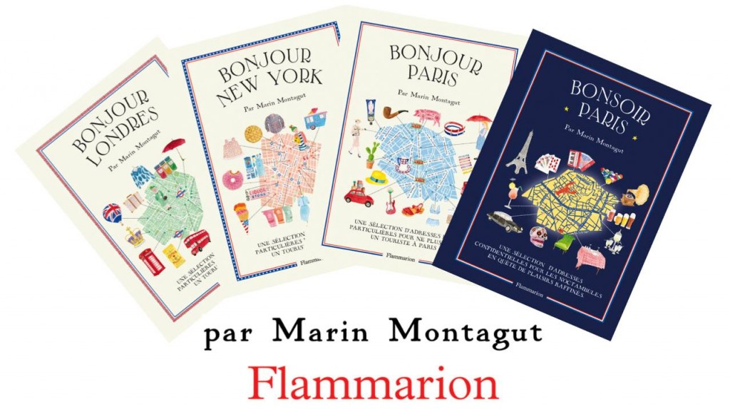 « Bonjour » et « Bonsoir » Paris : deux guides en formes de cartes bien annotés signées Marin Montagut