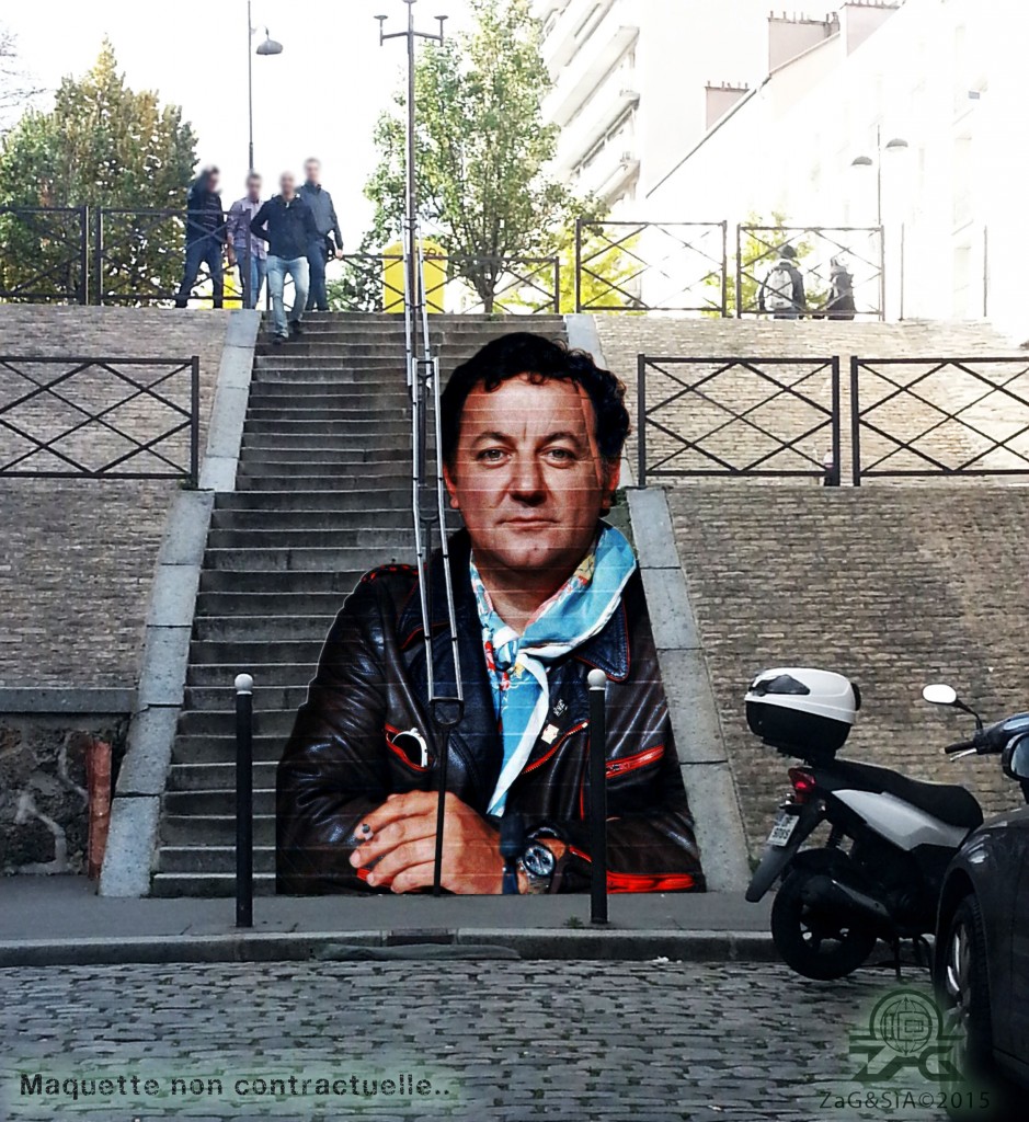 30 ans de Restos du cœur : une fresque de street-art à l’effigie de Coluche dans le 13ème