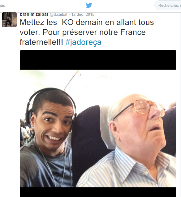 Selfie : Jean-Marie Le Pen réclame 50 000 euros à Brahim Zaibat