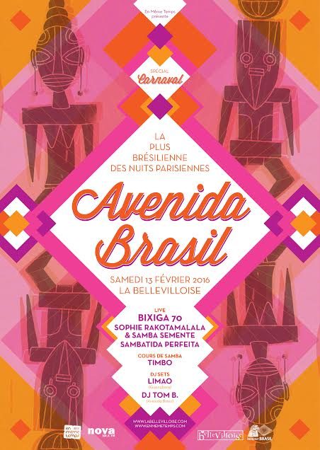 Gagnez 3×2 places pour l’Avenida Brasil #53 Spécial Carnaval à La Bellevilloise le 13 février