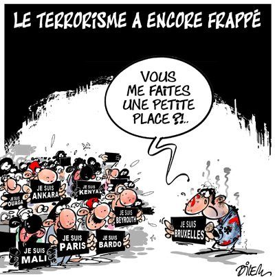 Attentats de Bruxelles : les dessinateurs réagissent en caricatures et en images