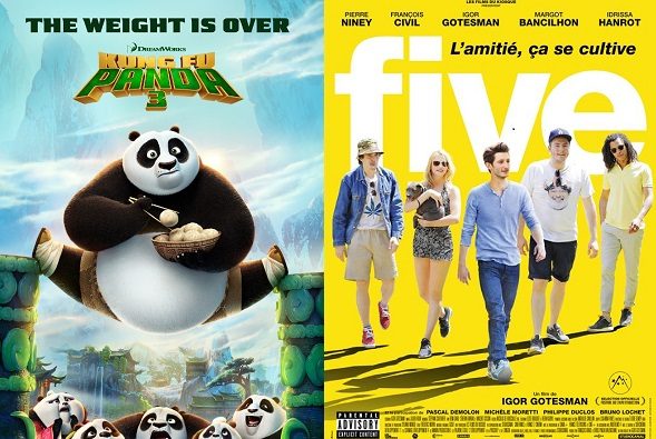Box-office France semaine : 775000 entrées pour Kung Fu Panda 3, bon score du Five de Pierre Niney
