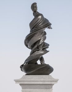 Maquette du projet de Wim Delvoye- bronze patiné 