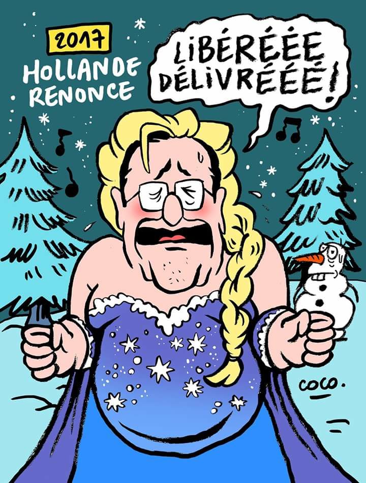 [Revue de presse] Noël, Hollande, Valls : décembre 2016 en caricatures et dessins d’actualité