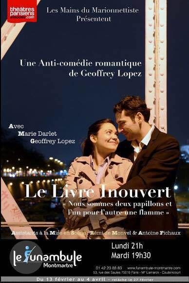 Le livre inouvert de Geoffrey Lopez Théâtre du Funambule Montmartre