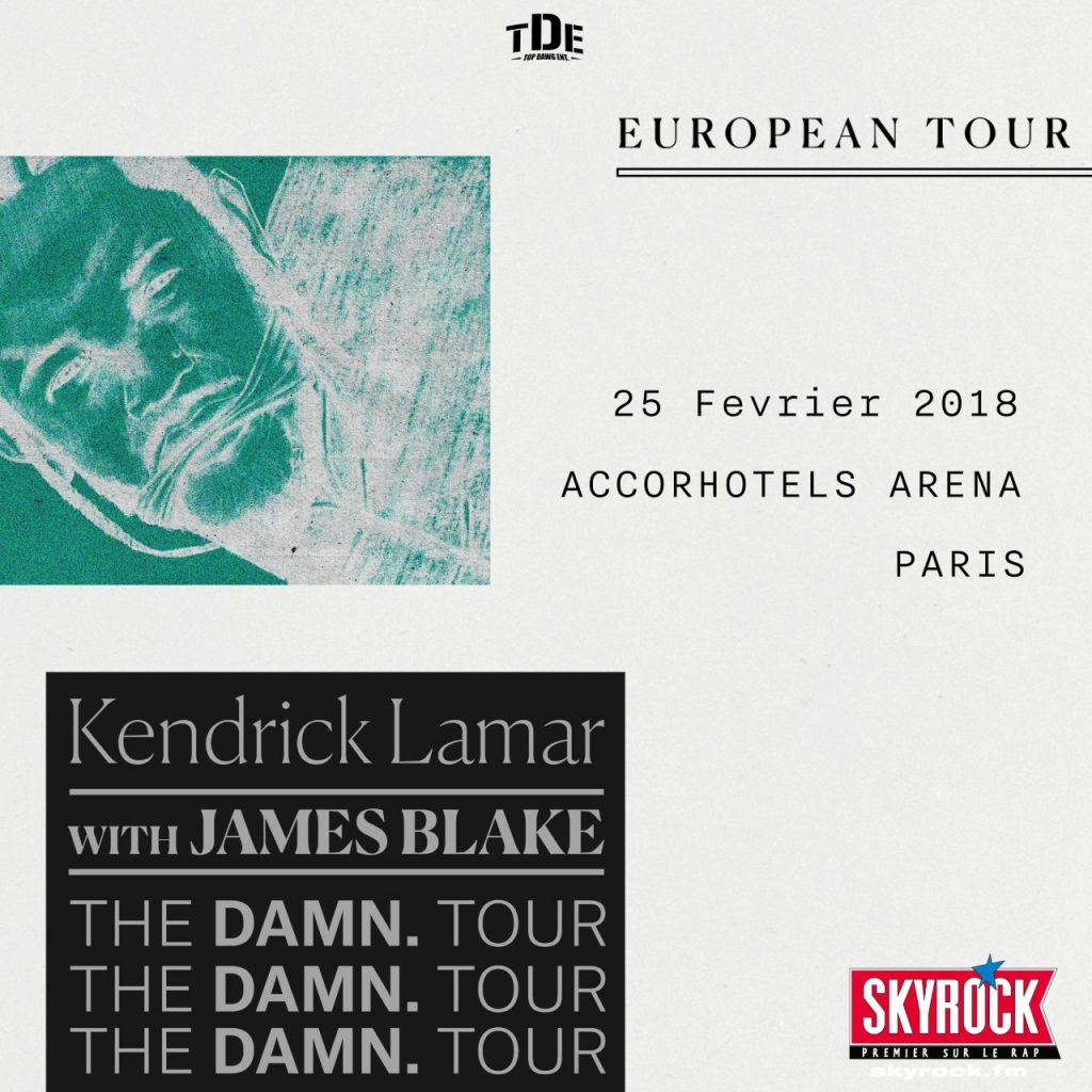 Kendrick Lamar en concert à l’Accorhotels Arena de Paris le 25 février !