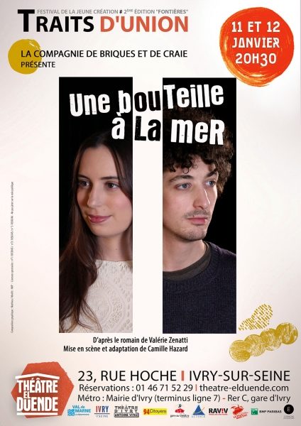 Festival Trait d’Union : Une Bouteille à la Mer d’apres le roman de Valérie Zenatti