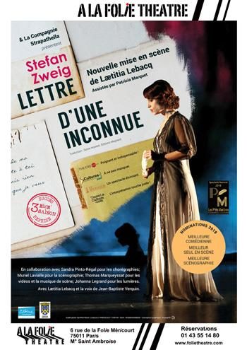 Laetitia Lebacq remporte le P’tit Molière 2018 de la meilleure comédienne pour Lettre d’une inconnue