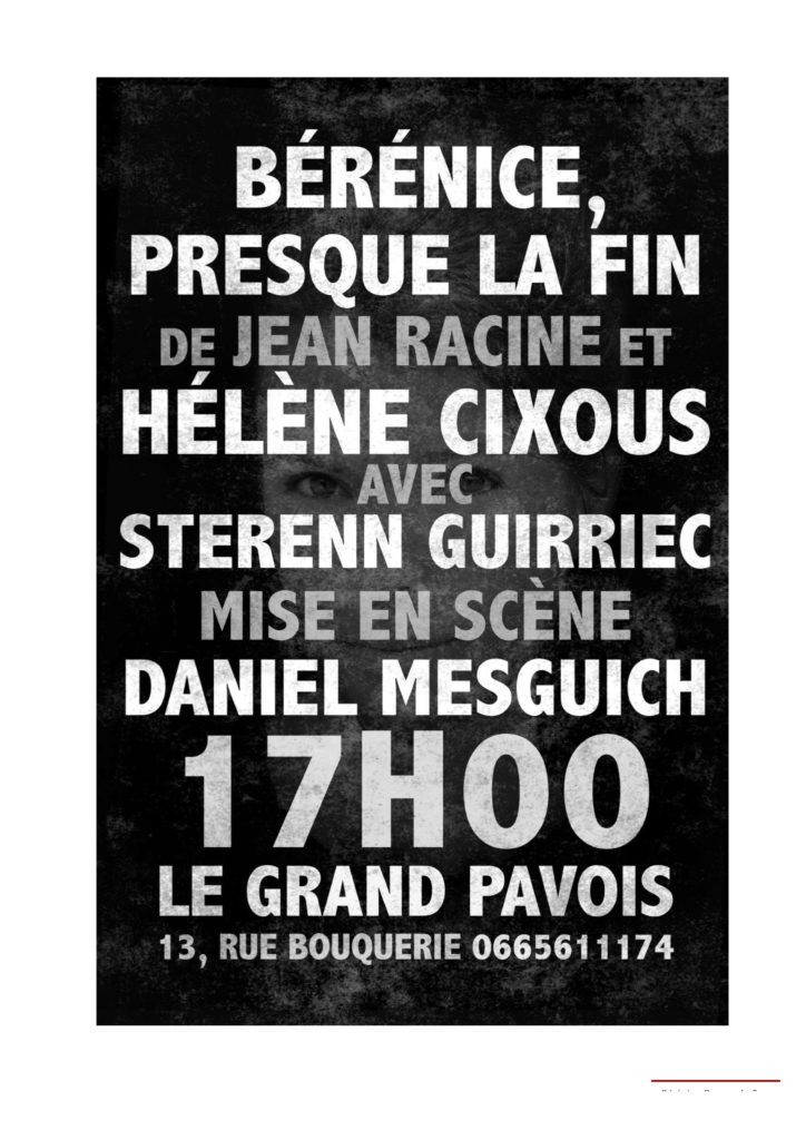 Avignon OFF 2019 : « Bérénice. Presque la fin », un éternel recommencement…