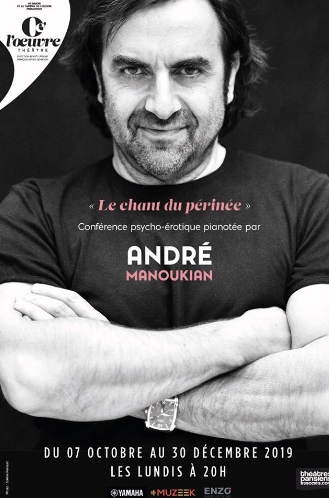 André Manoukian nous parle du Chant du périnée au Théâtre de l’Œuvre : des mots, des notes et beaucoup d’émotion!