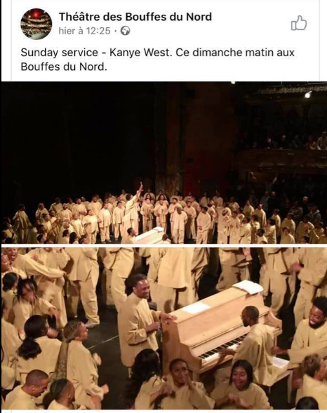 Le jour où les Bouffes Nord ont préféré une messe de Kanye West à une pièce de Phia Menard